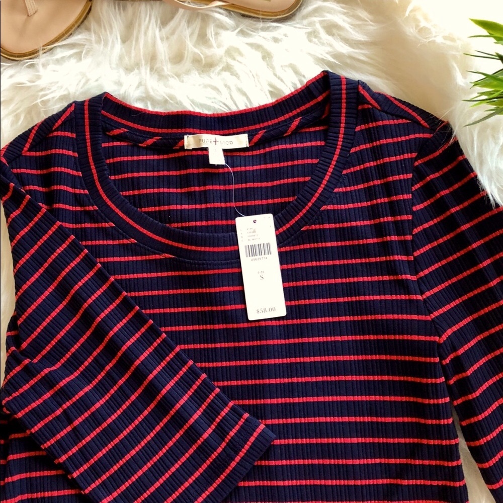 NWT ANTHROPOLOGIE Stripe Knit Top.